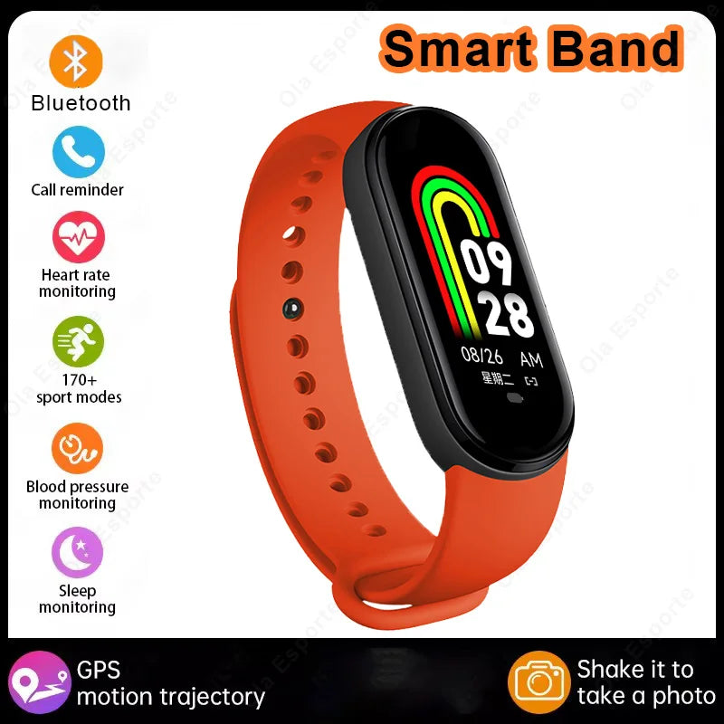 Fashion Smart Watch Fitness Bracelet Sports Waterproof Health Monitor Watch Smart Band BT Control Photo Capture Smart Wristband
