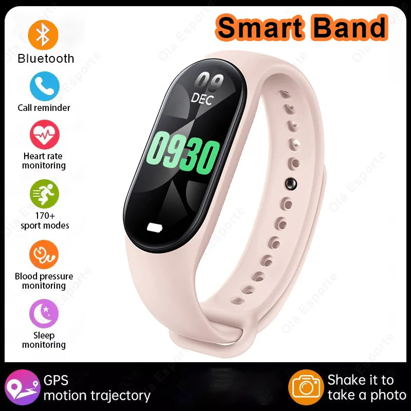 Fashion Smart Watch Fitness Bracelet Sports Waterproof Health Monitor Watch Smart Band BT Control Photo Capture Smart Wristband