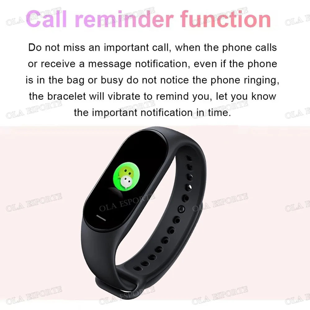 Fashion Smart Watch Fitness Bracelet Sports Waterproof Health Monitor Watch Smart Band BT Control Photo Capture Smart Wristband