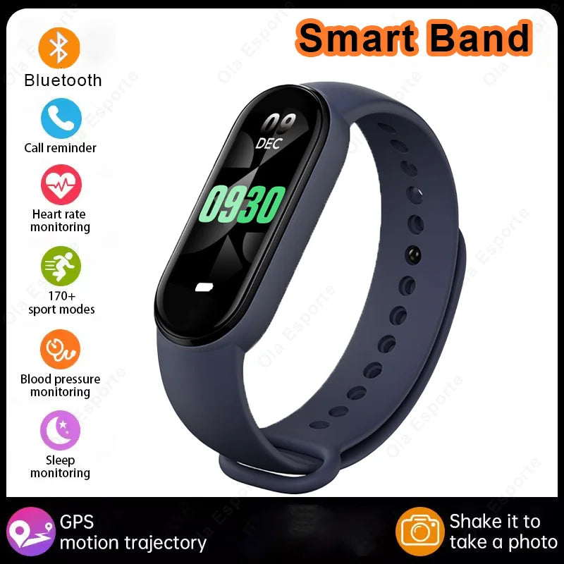Fashion Smart Watch Fitness Bracelet Sports Waterproof Health Monitor Watch Smart Band BT Control Photo Capture Smart Wristband