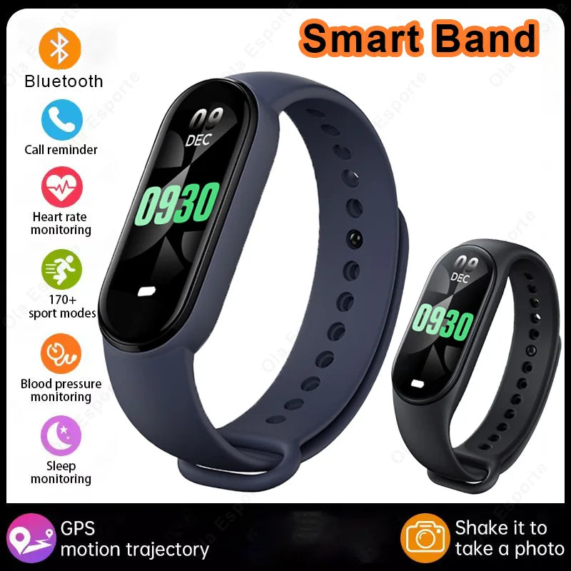 Fashion Smart Watch Fitness Bracelet Sports Waterproof Health Monitor Watch Smart Band BT Control Photo Capture Smart Wristband
