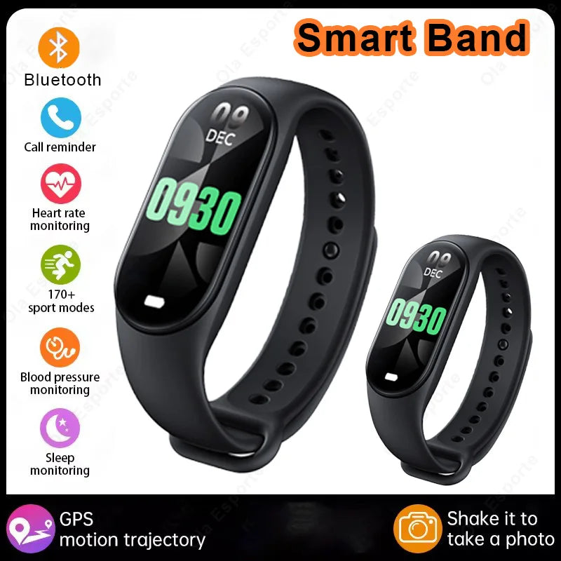 Fashion Smart Watch Fitness Bracelet Sports Waterproof Health Monitor Watch Smart Band BT Control Photo Capture Smart Wristband