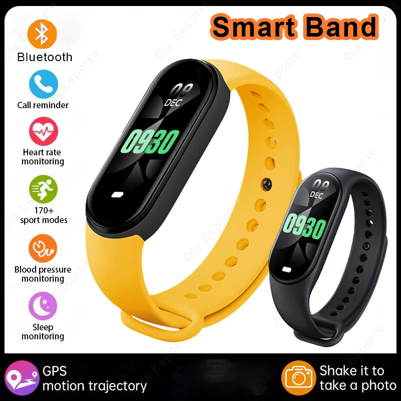 Fashion Smart Watch Fitness Bracelet Sports Waterproof Health Monitor Watch Smart Band BT Control Photo Capture Smart Wristband