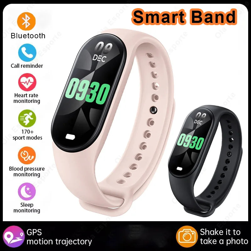 Fashion Smart Watch Fitness Bracelet Sports Waterproof Health Monitor Watch Smart Band BT Control Photo Capture Smart Wristband