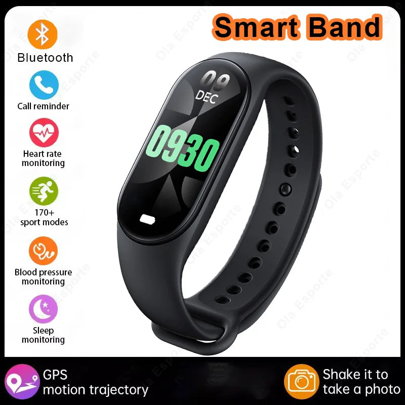 Fashion Smart Watch Fitness Bracelet Sports Waterproof Health Monitor Watch Smart Band BT Control Photo Capture Smart Wristband